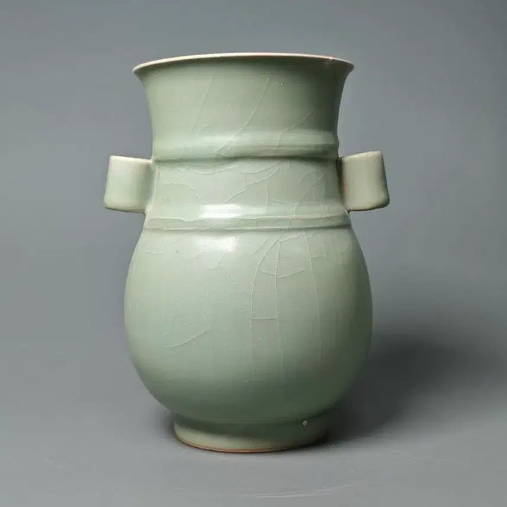 [BUNJANG] Chinese Celadon Porcelain Twin Vase (Qing Dynasty Mid-Period Longquan Kiln) / [진품] 청대 중기 용천요 청자 쌍이준 중국도자기 골동품 고미술품
