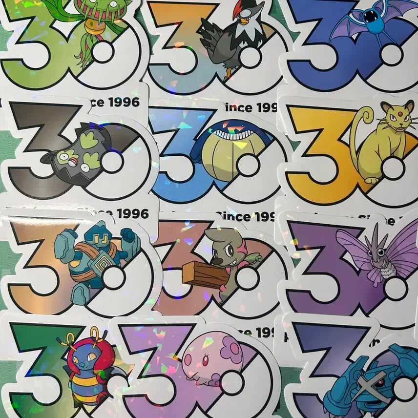 [BUNJANG] Pokemon 30th Anniversary Logo Stickers / 포켓몬 30주년 로고 스티커 판매/교환