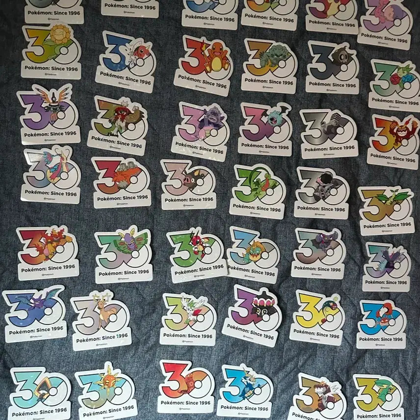 [BUNJANG] Pokemon 30th Anniversary Stickers / 포켓몬 30주년 기념 스티커 판매/교환