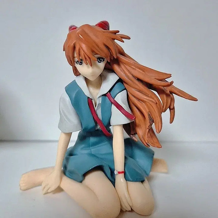 [BUNJANG] Evangelion Rei &amp; Asuka Sitting Figures Bundle Set / 일괄) 에반게리온 레이 아스카 좌상 고전 미소녀 피규어