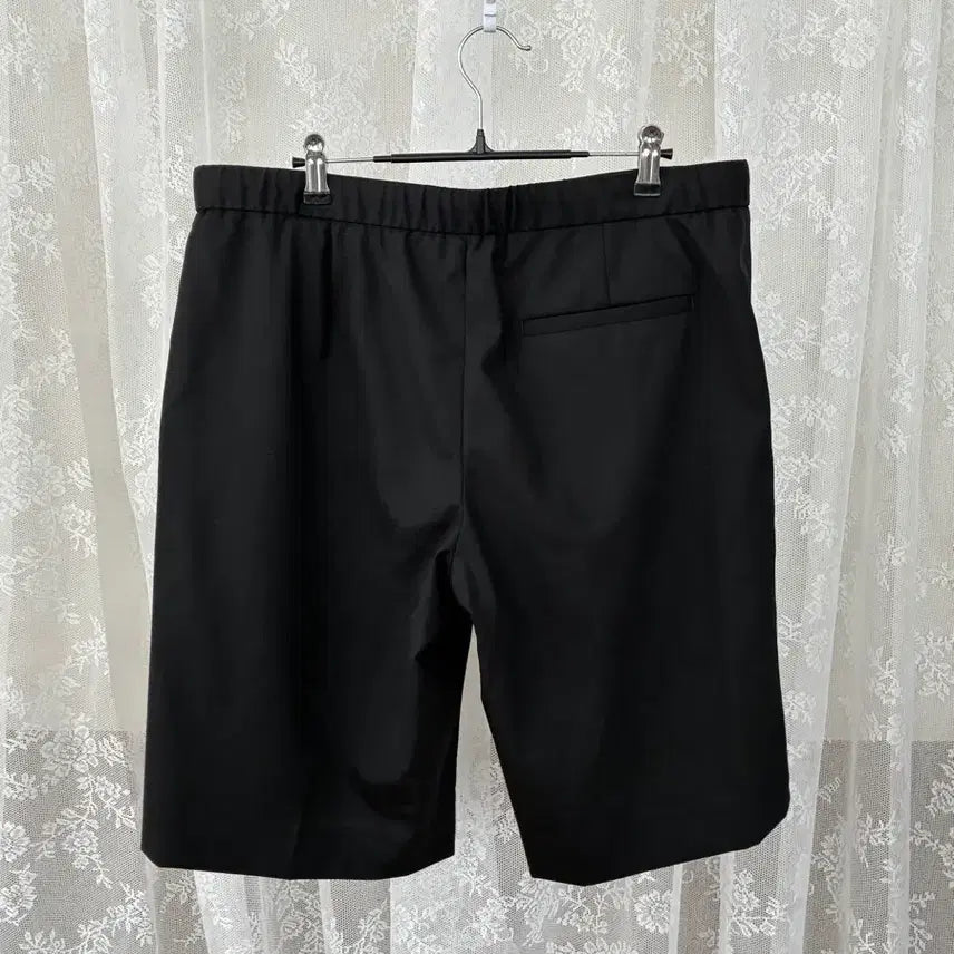 [BUNJANG] COS Black Summer Wool Blend Banding Slack Shorts / 52) 코스 COS 밴딩 슬랙스 반바지 블랙