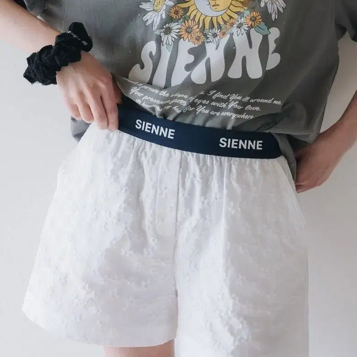 [BUNJANG] Sienne Jacquard Punch Banding Boxer Pants / 시엔느 자카드 펀칭 밴딩 복서 팬츠