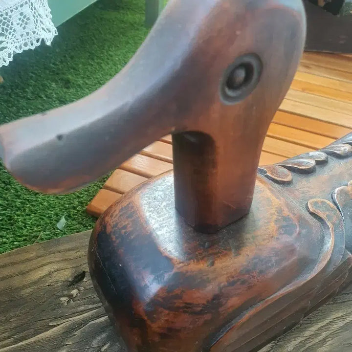 [BUNJANG] Wooden Goose Figurine / 옛날 목안.목기러기