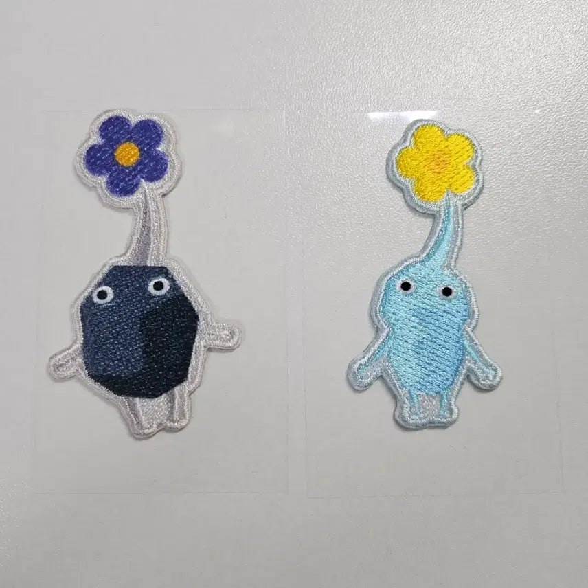 [BUNJANG] Pikmin Embroidered Wappen Patch Seal (Rock, Ice) / 피크민 아플리케 자수 와펜 패치 씰(바위 얼음)