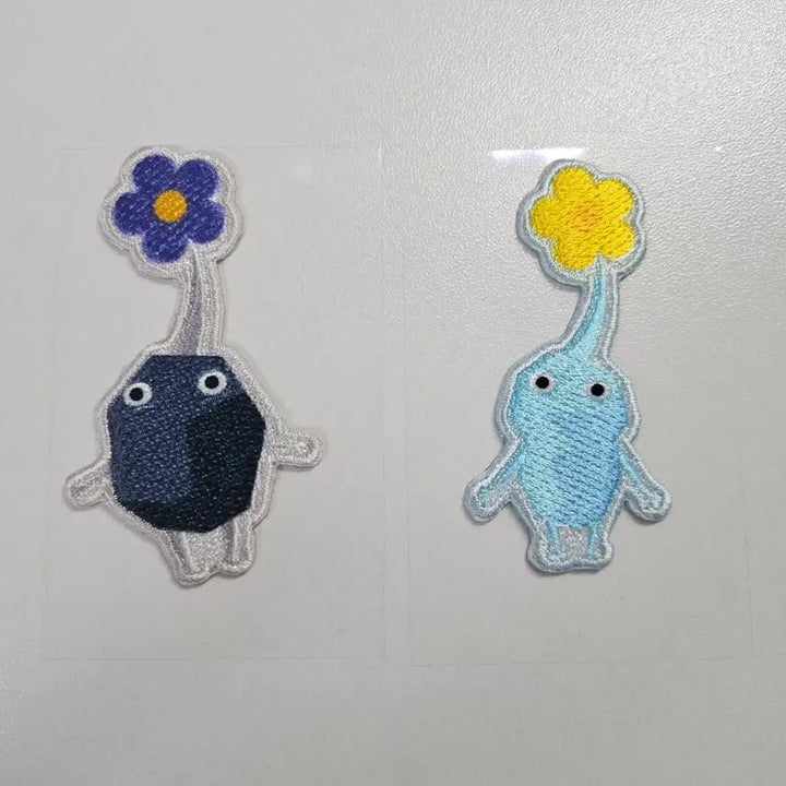 [BUNJANG] Pikmin Embroidered Wappen Patch Seal (Rock, Ice) / 피크민 아플리케 자수 와펜 패치 씰(바위 얼음)