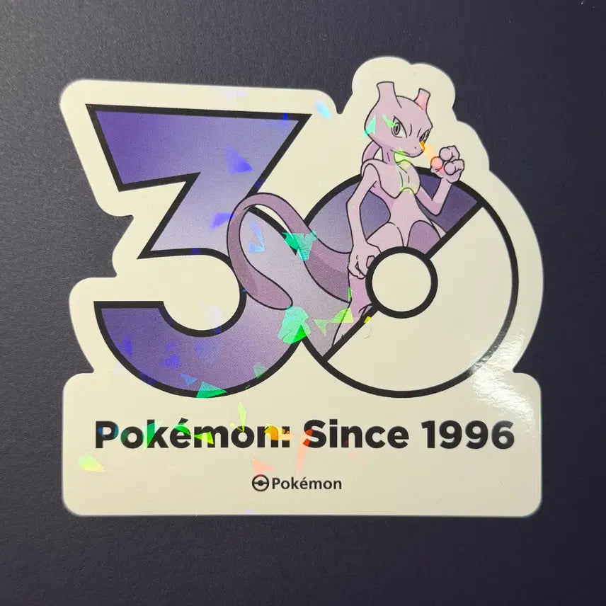 [BUNJANG] Limited Edition 30th Anniversary Logo Sticker - 1st Gen Legendary Mewtwo / [한정판] 30주년 로고스티커 - 1세대 초전설 &