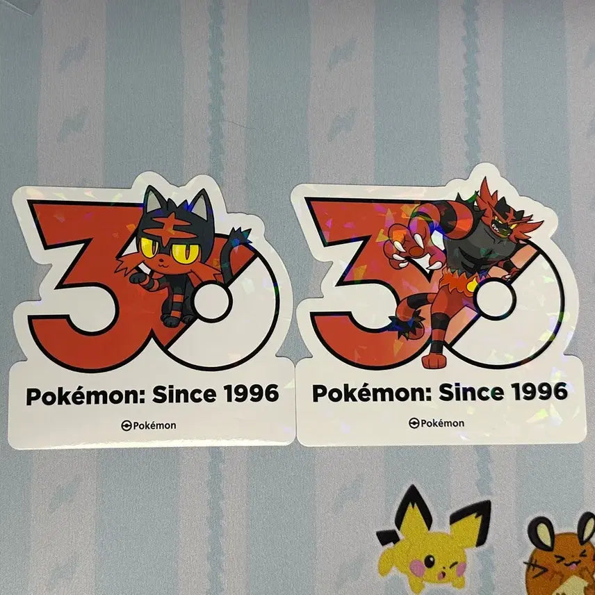 [BUNJANG] Pokemon 30th Anniversary Logo Sticker Set - Meowscarada, Skeledirge / [포켓몬 30주년 기념 로고 스티커]냐오불, 어흥염