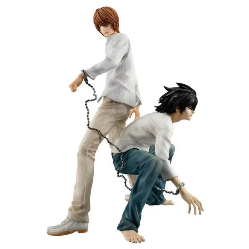 [BUNJANG] MegaHouse GEM Death Note Yagami Light &amp; L Figure (Sealed) / 미개봉) 데스노트 메가하우스 gem 야가미 라이토 &amp; L 피규어