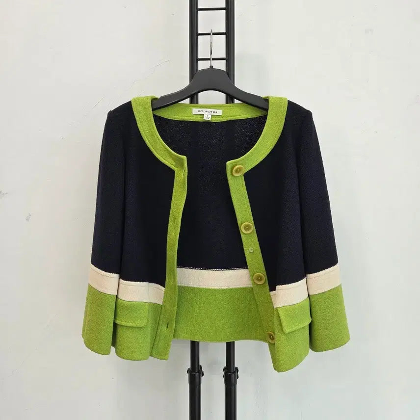 [SOLD OUT] 정품 센존 ST.JOHN 니트 가디건 그린