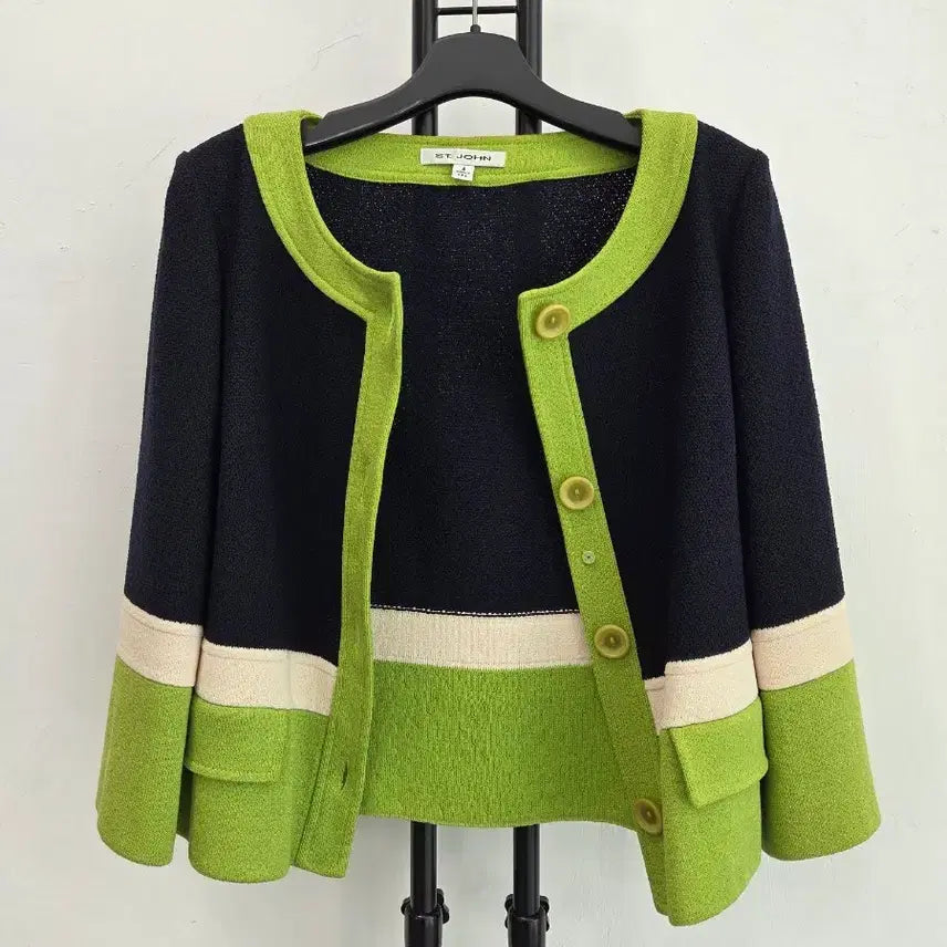 [SOLD OUT] 정품 센존 ST.JOHN 니트 가디건 그린