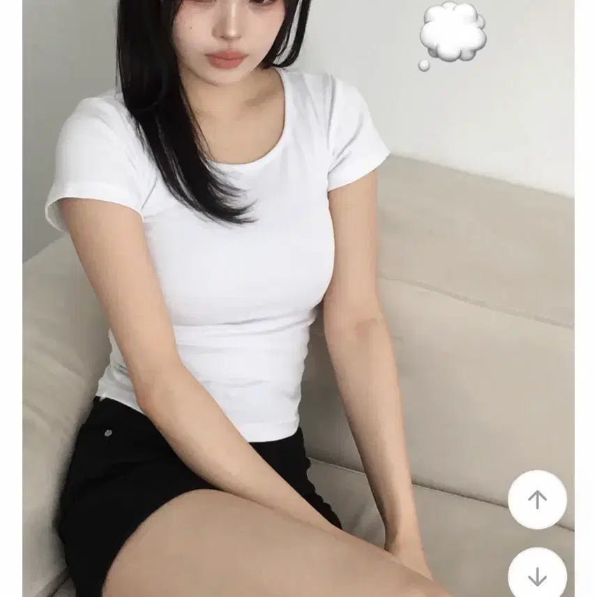 [BUNJANG] Modal Short-Sleeve T-Shirt / 기본 흰색 모달 반팔티