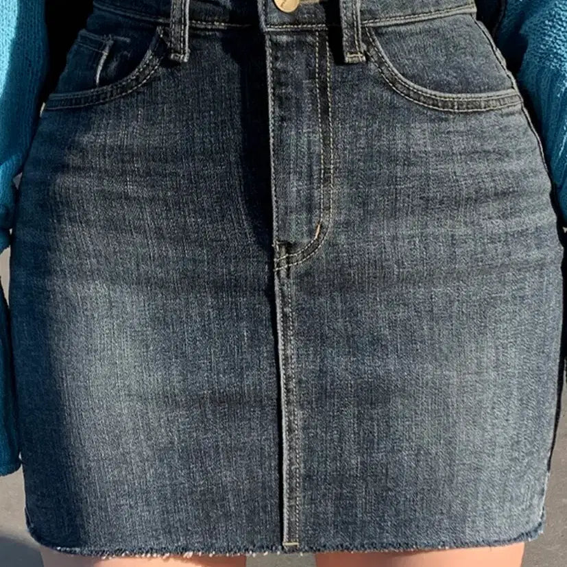 [BUNJANG] Pastel Time Denim H-Line Mini Skirt / [미개봉 새상품]파스텔타임 데님 H라인 청치마 미니스커트