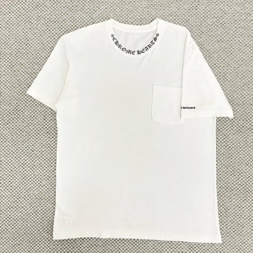 [BUNJANG] Chrome Hearts Neck Script T-Shirt / [L]크롬하츠 넥 스크립트 반팔티