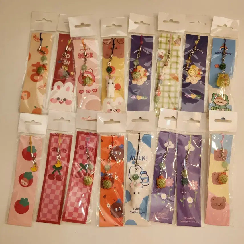 [BUNJANG] Handmade Flocking Turtle Keychain &amp; Phone Strap Set / 키링/핸드메이드키링/스트랩/폰스트랩/거북이키링/후로킹키링/클로버키링
