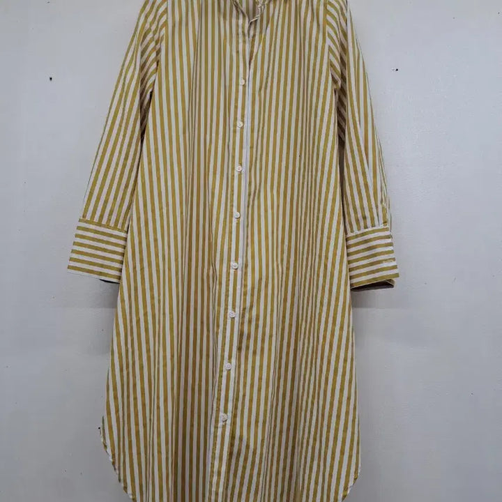 [BUNJANG] Stripe Long Shirt Dress / 스트라이프 롱셔츠66~작77