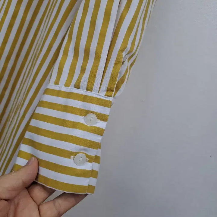 [BUNJANG] Stripe Long Shirt Dress / 스트라이프 롱셔츠66~작77