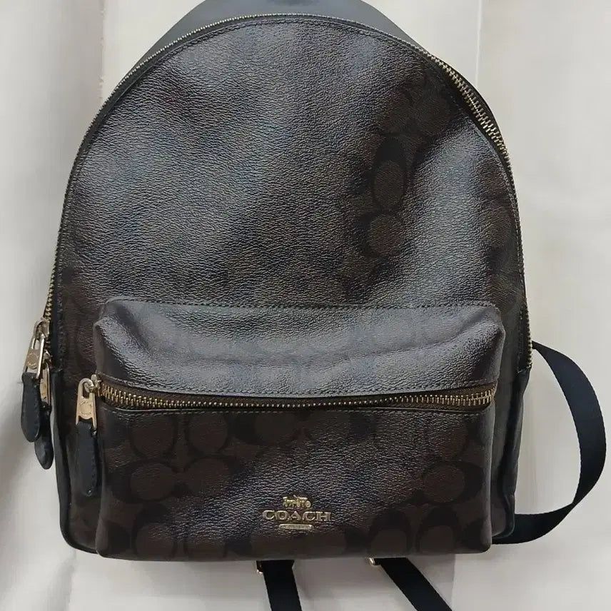 [BUNJANG] Coach Signature Brown Backpack / 코치 시그니처 브라운 백팩