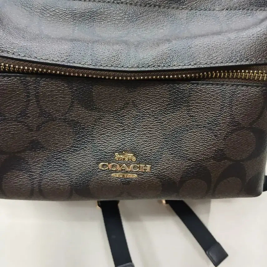[BUNJANG] Coach Signature Brown Backpack / 코치 시그니처 브라운 백팩