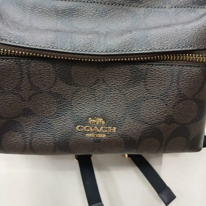 [BUNJANG] Coach Signature Brown Backpack / 코치 시그니처 브라운 백팩