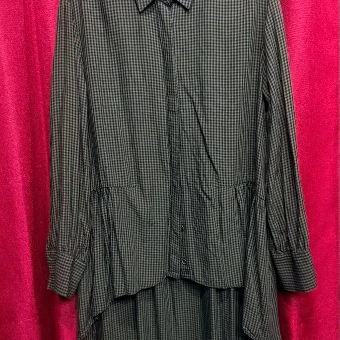 [BUNJANG] Zara Asymmetric Check Shirt (S) / 자라 비대칭 체크 셔츠 S