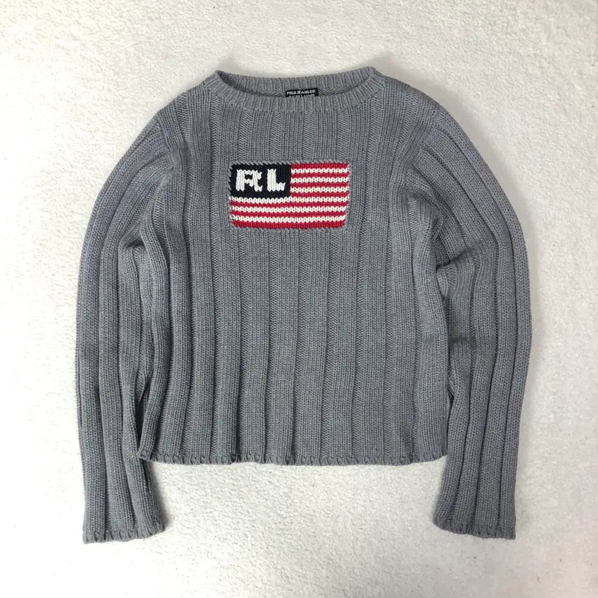 [BUNJANG] Polo Ralph Lauren Flag Knit Sweater / 폴로 성조기 니트