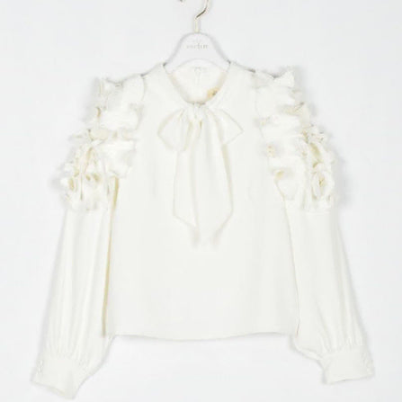 [BUNJANG] Evelyn Pleated Frill Blouse / evelyn 에블린 플리츠 프릴 블라우스 양산형