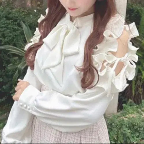 [BUNJANG] Evelyn Pleated Frill Blouse / evelyn 에블린 플리츠 프릴 블라우스 양산형