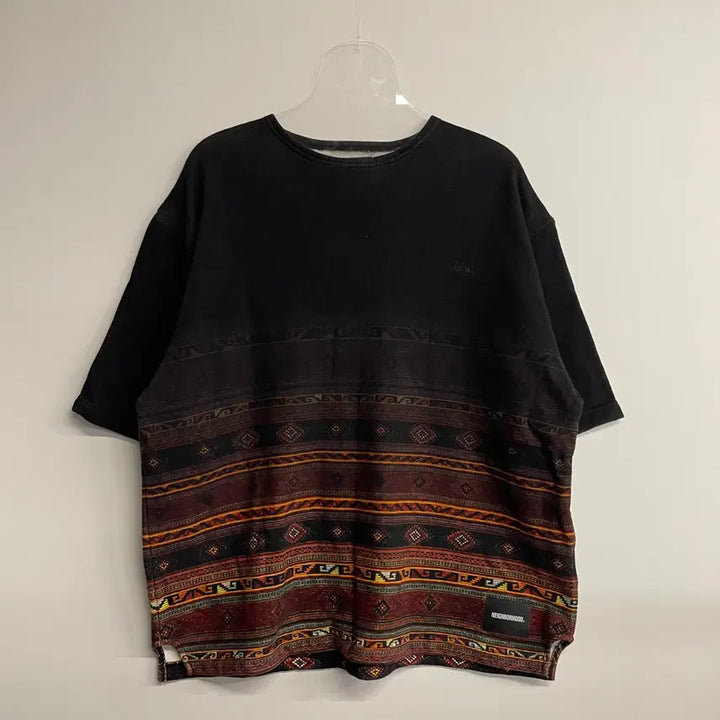 [BUNJANG] Neighborhood Aztec Pattern Short Sleeve Sweatshirt / 네이버후드 아즈텍 패턴 반팔스웻