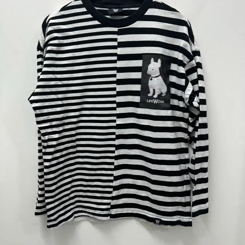 [BUNJANG] Lifework Stripe Long Sleeve T-Shirt 95 / [만원 아라비아빈티지]라이프워크 스트라이프 긴팔티 95