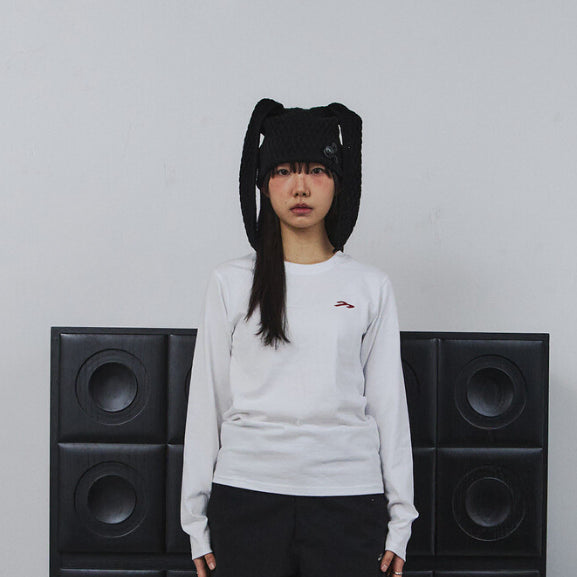 [BUNJANG] Carbon Magnesium Button Rabbit Beanie Black / (새상품) 탄산마그네슘 버튼 래빗 비니 블랙