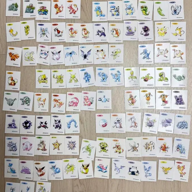 [BUNJANG] Pokemon 94 Types Sticker Bundle Set / 최신 포켓몬 띠부씰 94종 일괄 판매합니다