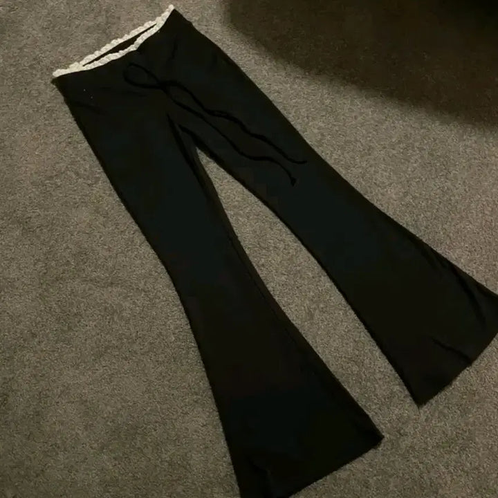 [BUNJANG] SEMIROW Lace Bootcut Training Pants / 세미로우 레이스 부츠컷 트레이닝 (지브)