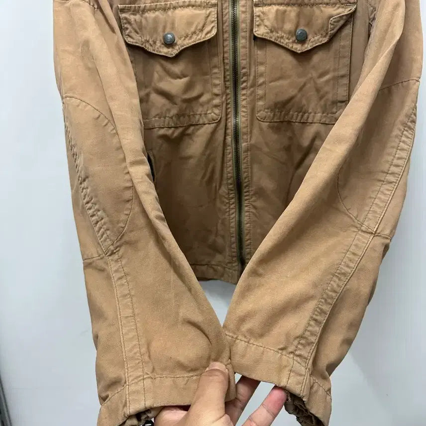 [BUNJANG] Calvin Klein Khaki Cotton Jacket 100 / [만원 아라비아빈티지]캘빈클라인 카키색 면 자켓 100