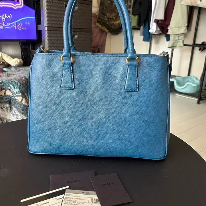 [BUNJANG] Prada Saffiano Lux Cobalt Tote Bag / 프라다 사피아노 럭스 코발트 토트백
