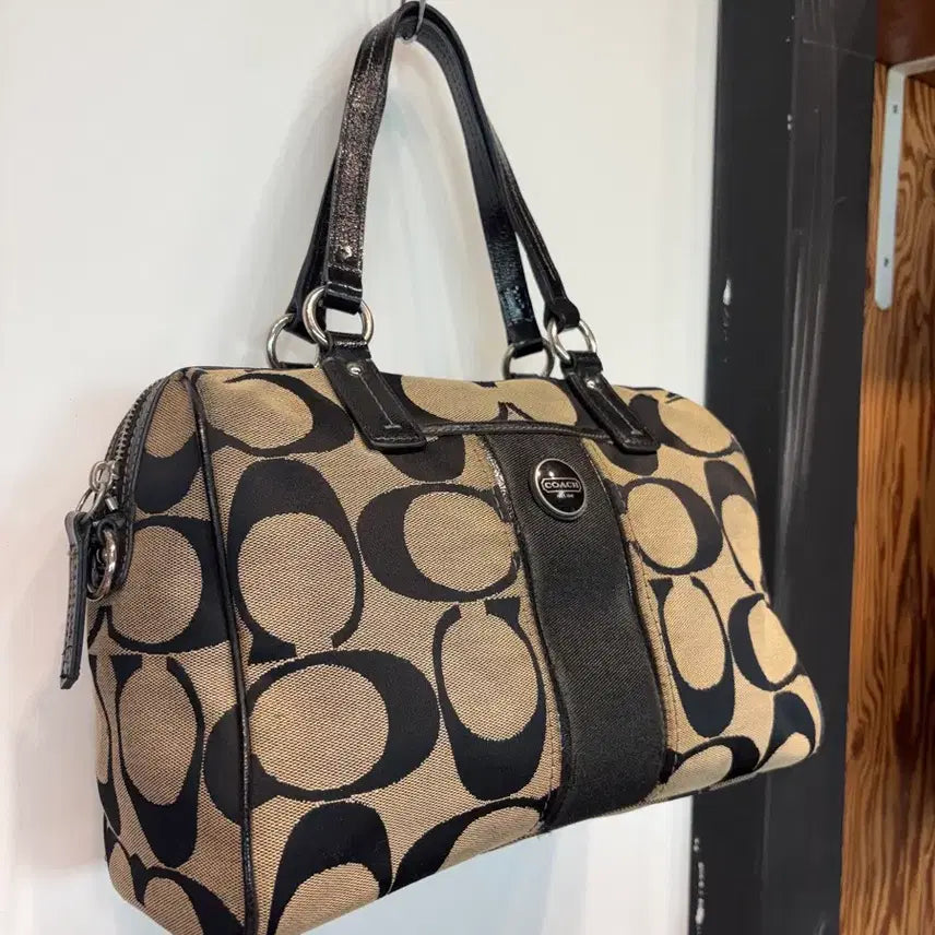 [BUNJANG] Coach Signature Boston Bag / 코치 시그니처 보스턴백