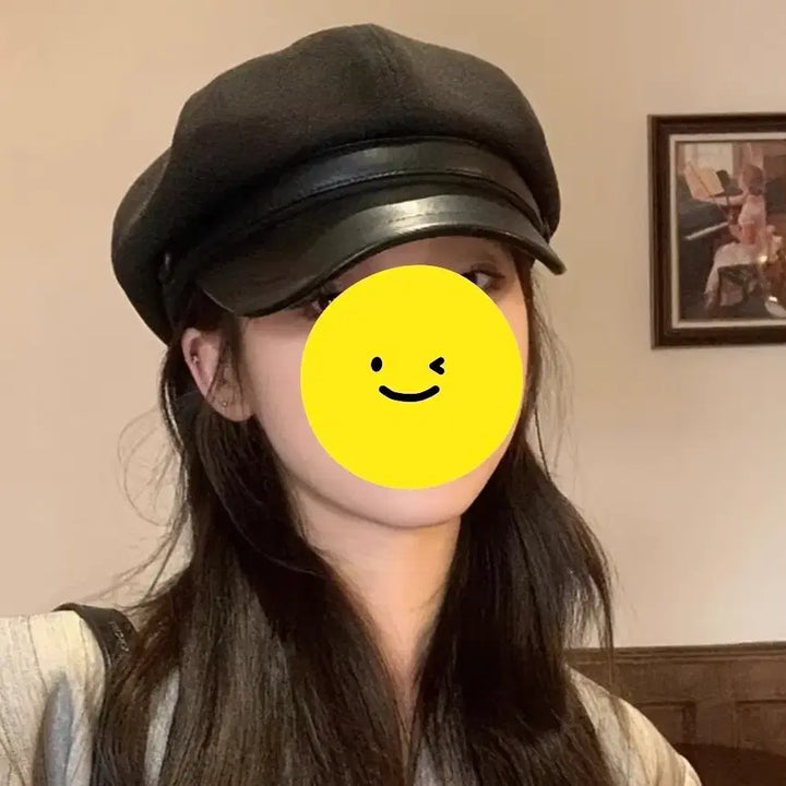 [BUNJANG] Black Beret Cap Hat / 블랙 베레모 캡 모자.새상품