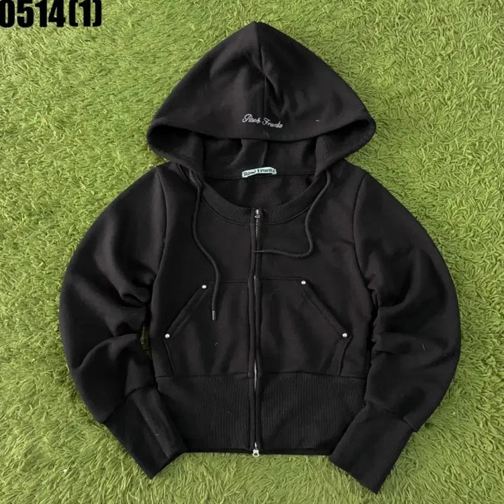 [BUNJANG] Rose Frantz Black Hooded Zip-Up Jacket / Rose Frantz블랙 후드 집업