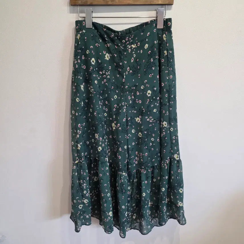 [BUNJANG] Anivee Flower Pattern Long Skirt Green / Anivee f. 플라워 패턴 바지 그린  66