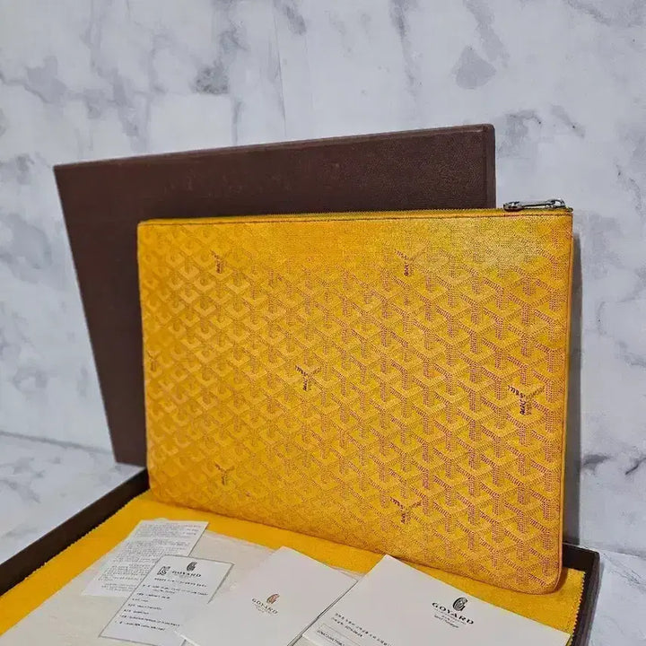 [BUNJANG] Goyard Saint Louis Clutch GM Yellow / 고야드 세나 클러치 GM 옐로우