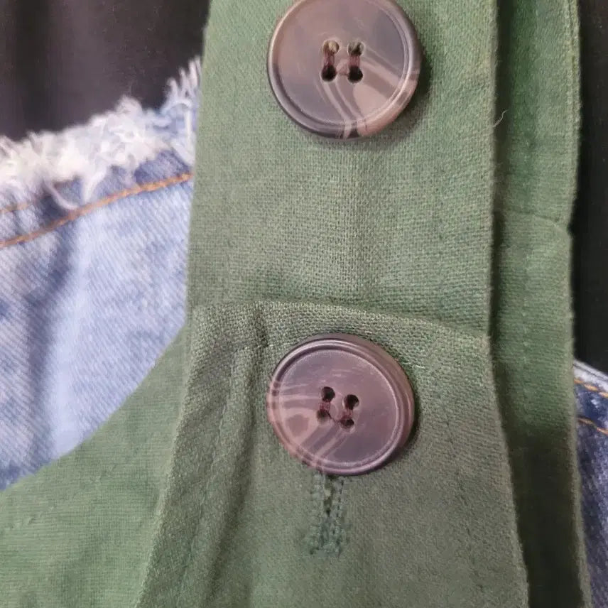[BUNJANG] Linen Pinafore Skirt / 린넨멜빵 치마 새거