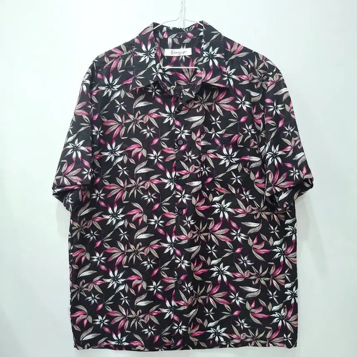 [BUNJANG] Edinburgh Flower Pattern Short Sleeve Shirt / Edinburgh 플라워 패턴 반팔 셔츠
