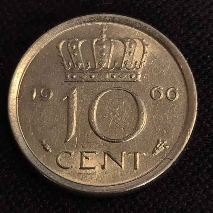 [BUNJANG] 1966 Netherlands 10 Cents Coin / 1966 네덜란드 10센트 동전 [EP. 2808]