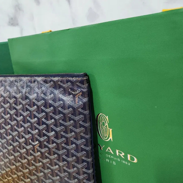[BUNJANG] Goyard Saint Louis Clutch Bag Navy GM / 고야드 세나 클러치백 네이비 Gm