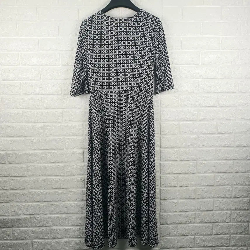 [BUNJANG] Geometric Pattern Long Dress / [55]립밤 기하학 패턴 롱 원피스