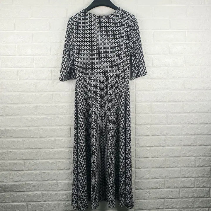 [BUNJANG] Geometric Pattern Long Dress / [55]립밤 기하학 패턴 롱 원피스