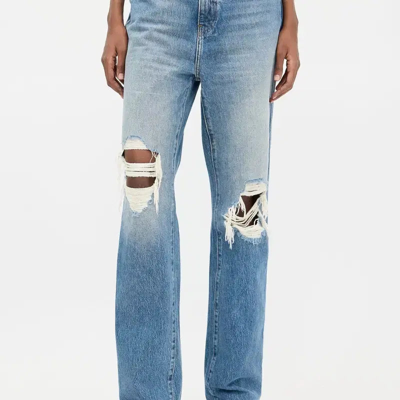 [BUNJANG] Khaite Danielle Jean Distressed Denim Size 26 / Khaite 다니엘 진 디스트레스드 26-27