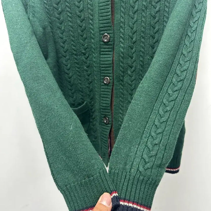 [BUNJANG] HAZZYS Green Cardigan XS / [만원 아라비아빈티지] HAZZYS 헤지스 그린 가디건 XS