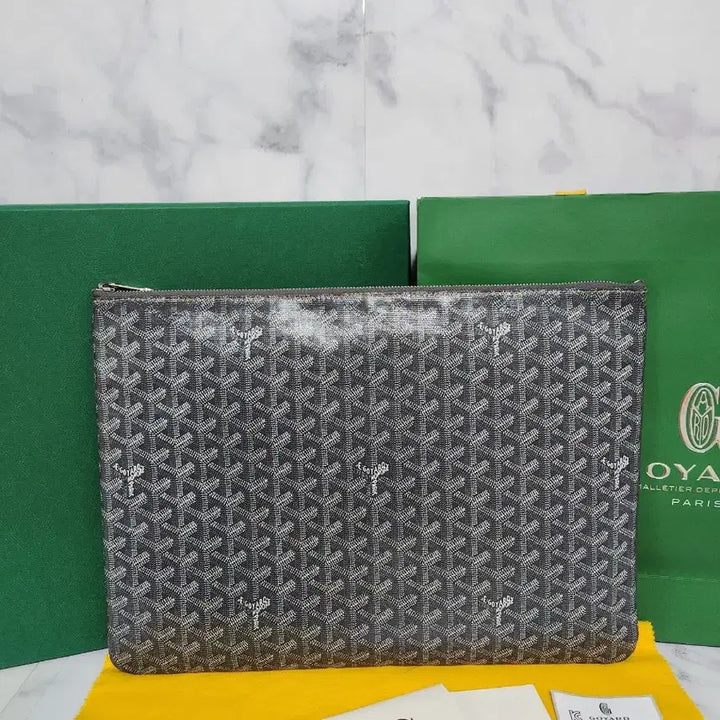 [BUNJANG] Goyard Saint Louis GM Clutch Bag Grey / 고야드 세나 클러치백 그레이 Gm