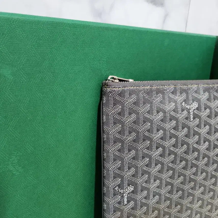 [BUNJANG] Goyard Saint Louis GM Clutch Bag Grey / 고야드 세나 클러치백 그레이 Gm