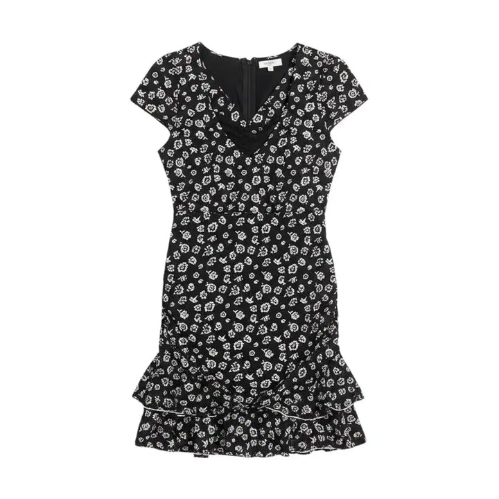 [BUNJANG] Simple Pattern Sleeveless V-Neck Dress BK (Women&